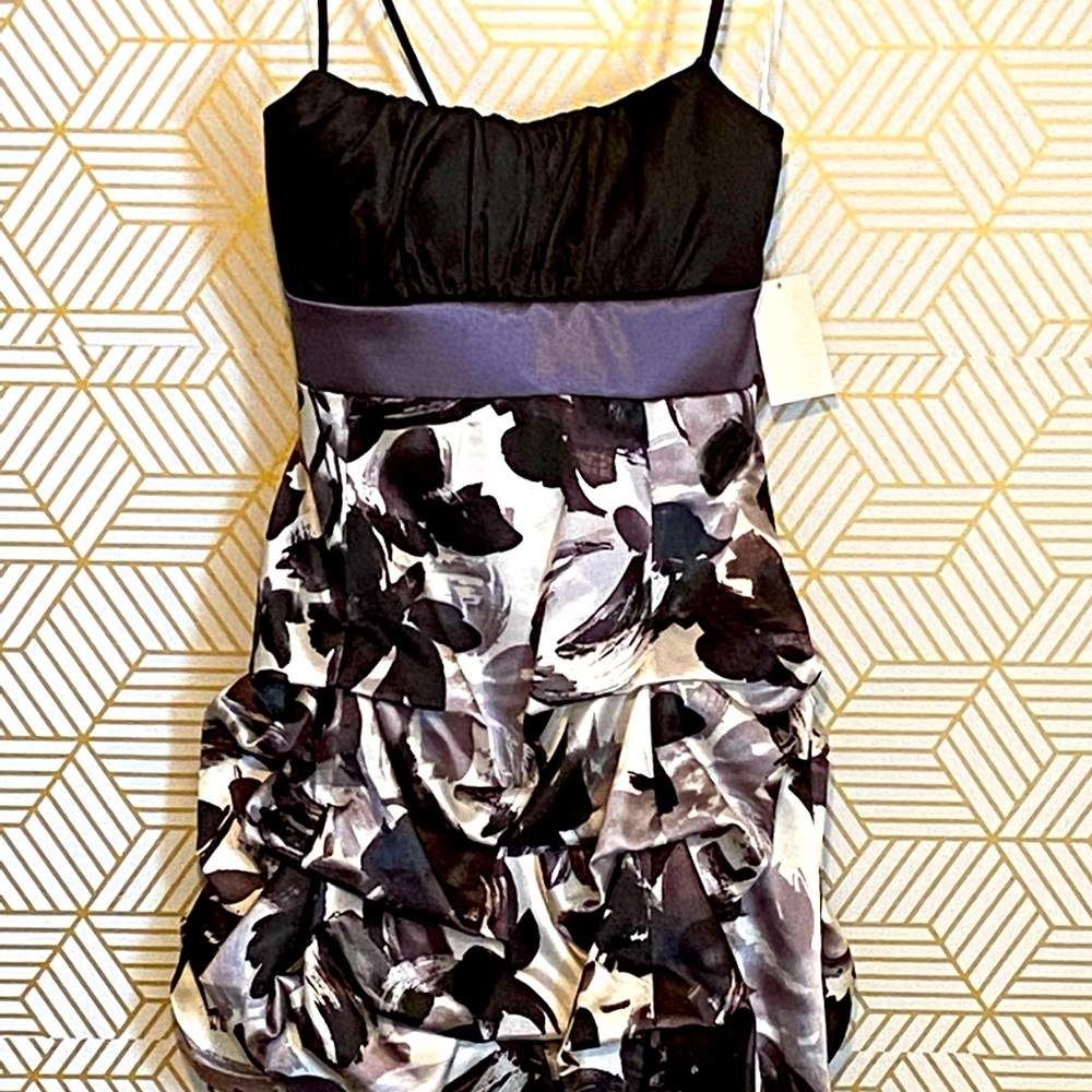 NEW RUBY ROX black and white floral dress.